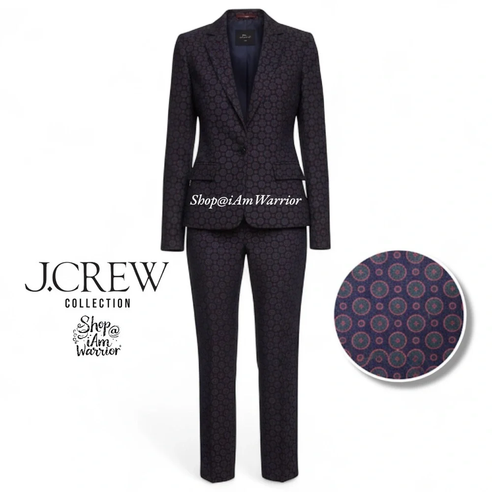 J.Crew Collection Schoolboy Blazer + Café Capri in Italian Wool Medallion Tweed